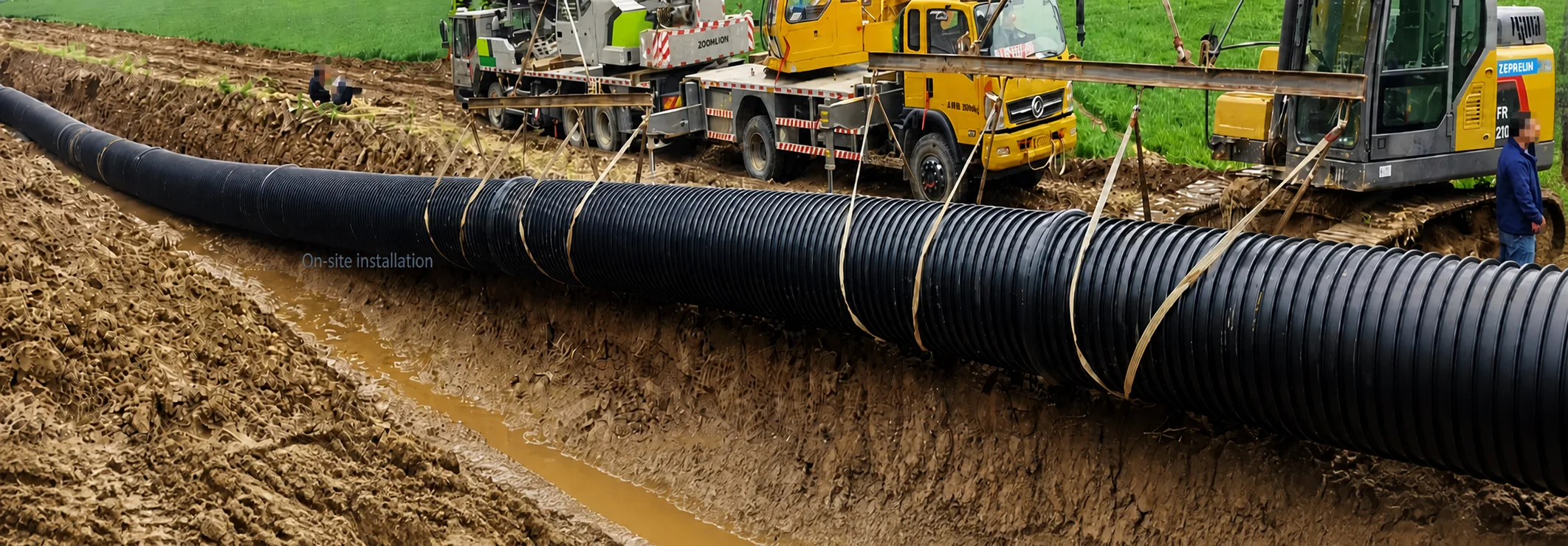 Large diameter pipe installation